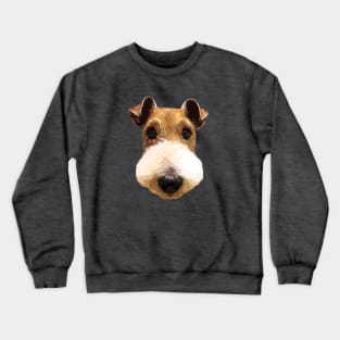 Wire Fox Terrier Cute Puppy Dog Face Crewneck Sweatshirt